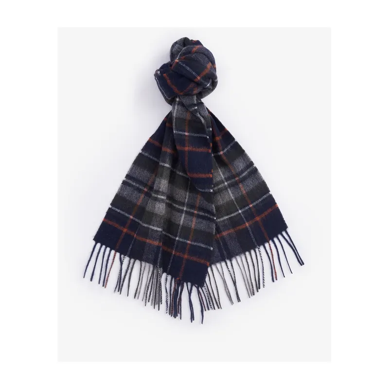 New Check Scarf Navy/Dark Ginger - Fynd