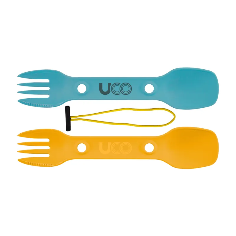 Gratis retur | Utility Spork 2Pk with cord Gold + Sky Blue