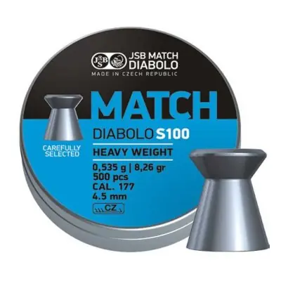 JSB Blue Match Diabolo S100 Luftgevär Ammo 4,5mm - Premiumkvalitet