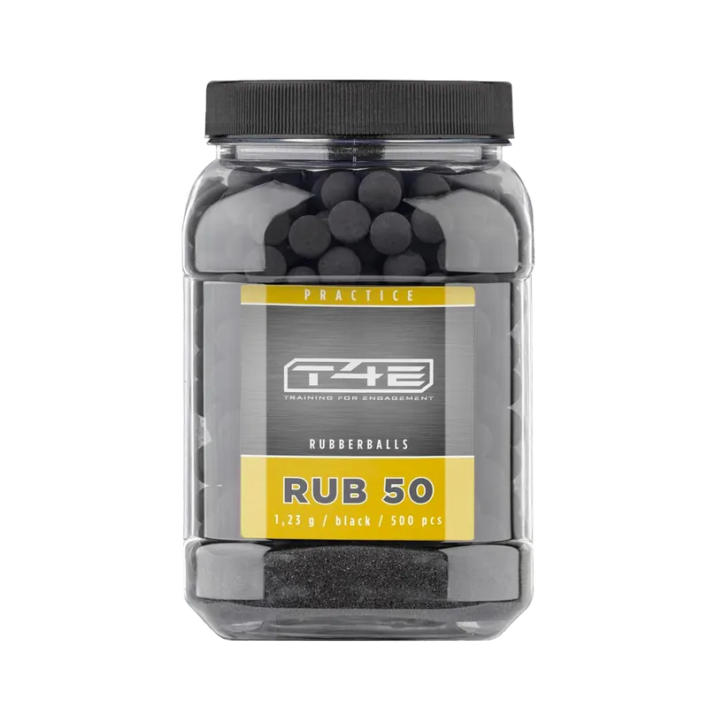 T4E RB .50 Gummikulor 1,23g 500-pack Svart | Kampanj