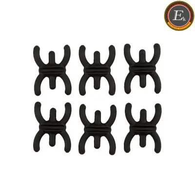 EK Cross Shaped Strings Silencer Clamshell 6-Pack - Prissänkt