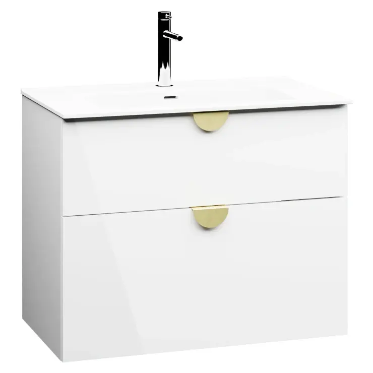 Tvättställsskåp Celeste Vit Blank 80 cm med Handfat Vit Blank | Favorit