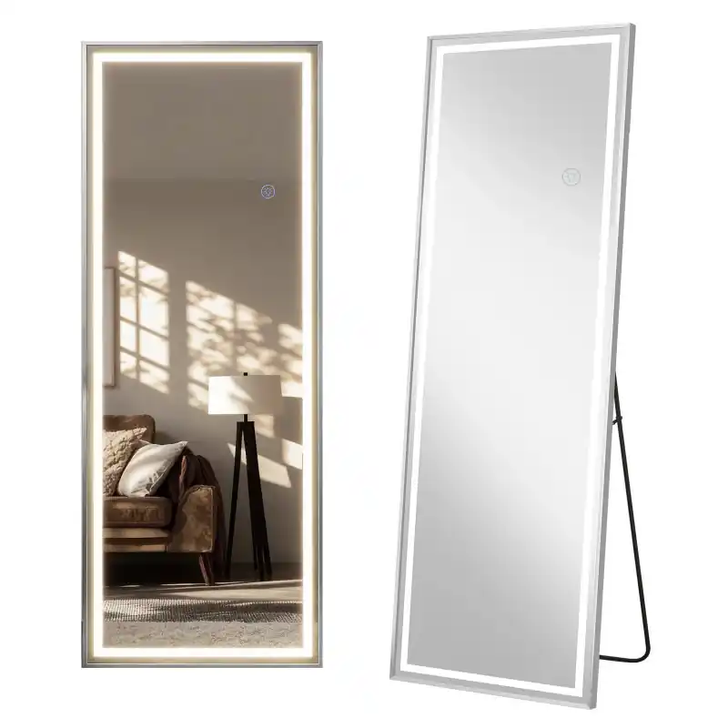 LED-spegel helkroppsspegel 160x50cm dimbar touch - Beställ direkt