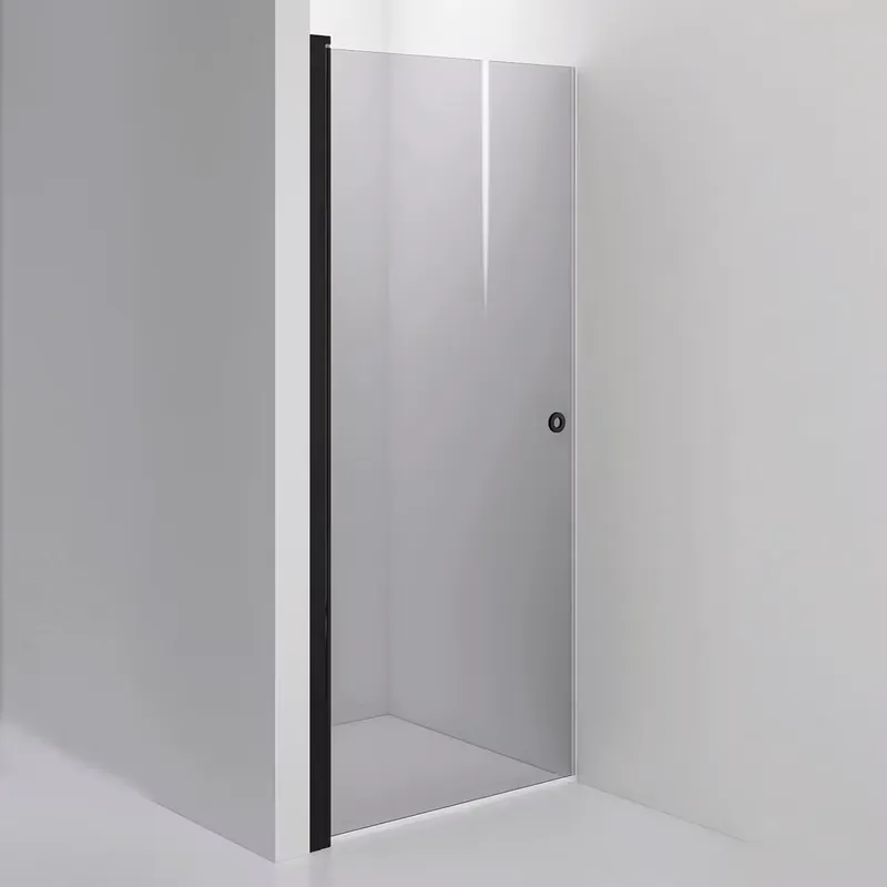 Efterfrågad | Duschdörr INRLinc 2 Orginal675x2000, mm, Svarta Profiler, Grått Glas