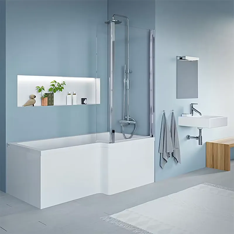 Bara idag - Duschbadkar StrømbergQuantum1700 mm, Hörn Höger, 265 l, Carronite®, 1700x700/850