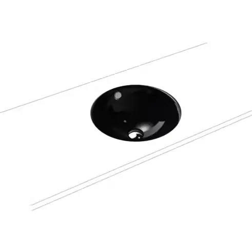 Tvättställ KaldeweiClassicFärg Svart Blank, Bredd Ø360 mm - Spara mer