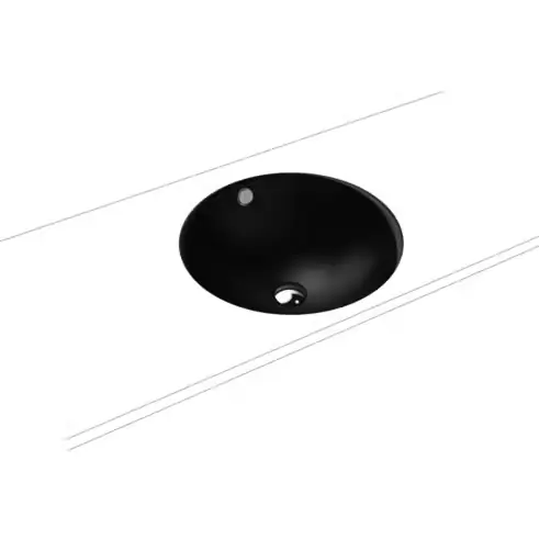 Tvättställ KaldeweiClassicFärg Black Matt 100, Bredd Ø420 mm - Bästsäljare