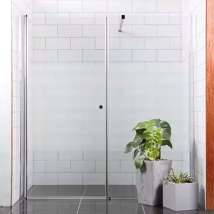 Väl omtyckt | Duschdörr BathlifeMångsidig Rak Vägg + Rak Dörr Mellan Vägg Delvis Frostat GlasVägg 700 mm + Dörr 700 mm