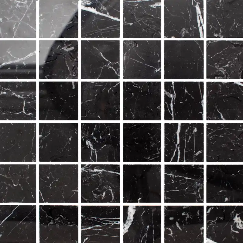 Marmor ArredoNero Marquina Svart Polished 5x5 cm | Rabatt
