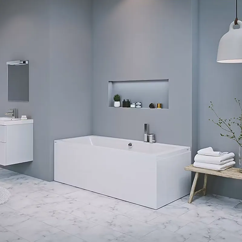 Badkar StrømbergQuantum Enkel Rygglutning1500x700 mm, Carronite® - Ny produkt