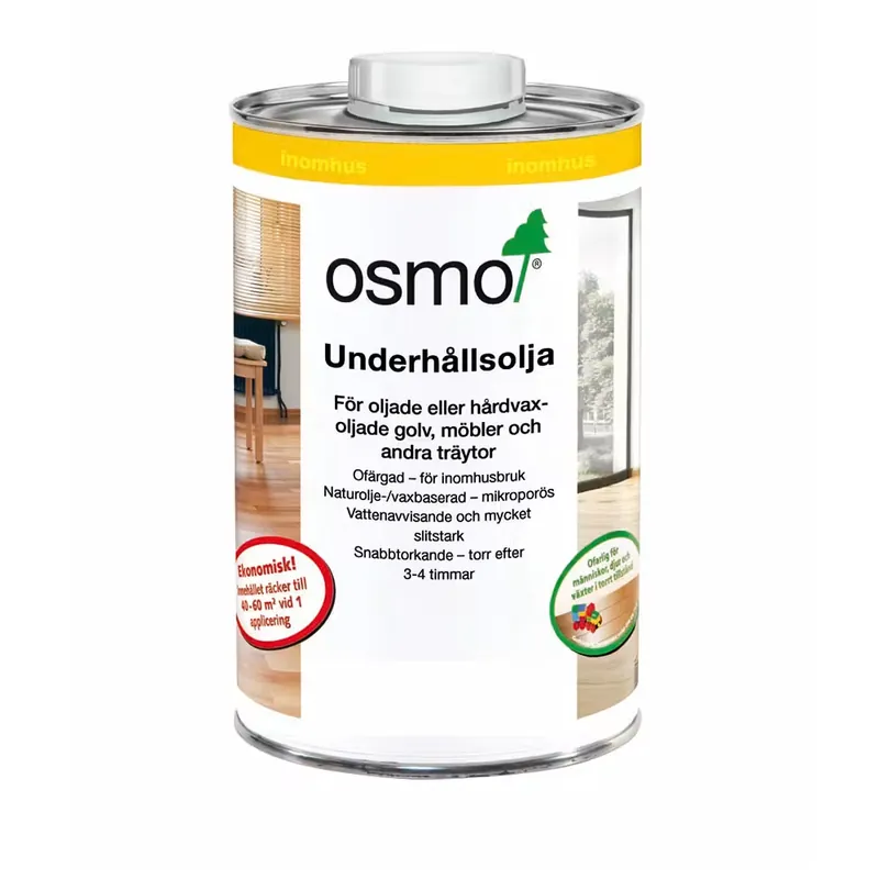 Mycket efterfrågad - Underhållsolja OsmoSidenmatt 1,0 liter