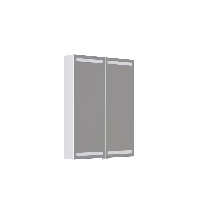 Kundfavorit | Spegelskåp DansaniLuna Level med Belysning och Ljusstyrning600x800 mm, Vit Matt