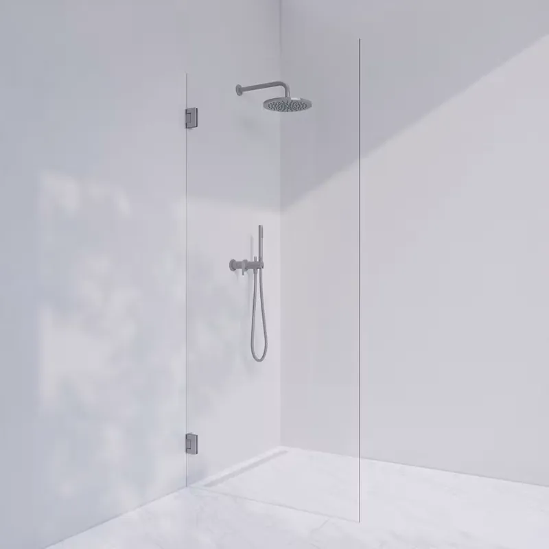Duschvägg InvitreaFlair GH2Glastyp Linjeglas, Profil Frostad stål, Hängning Vänsterhängd, Bredd 800 mm - Prisnedsättning