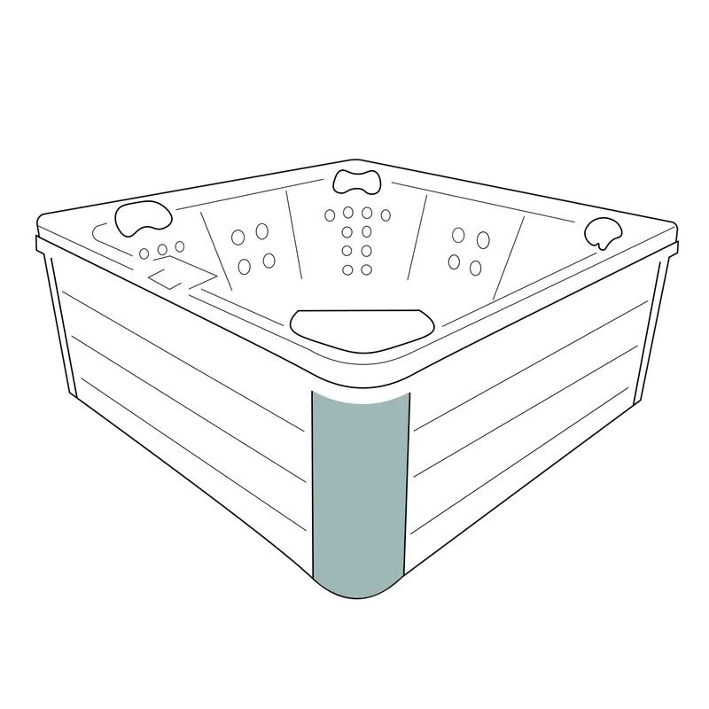 Hörnpanel till Spabad Diamant V2 | Deal
